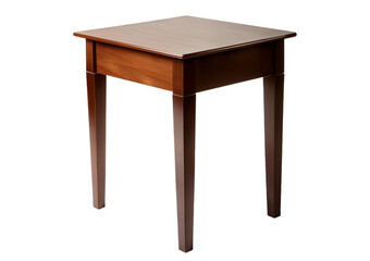 Modern brown table isolated on white background