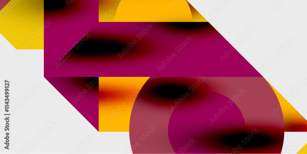 Poster Vibrant abstract background circles with smooth gradients, creating a dynamic and modern design. Ideal for creative, tech, or contemporary-themed projects