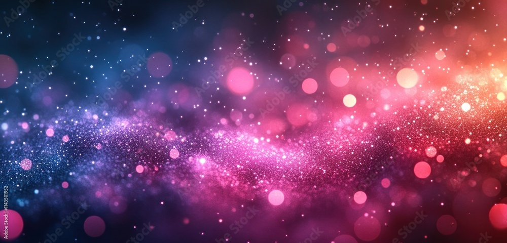 Aufkleber Vibrant Pink Purple Gradient Background with Soft Bokeh Effect for Modern Abstract Design