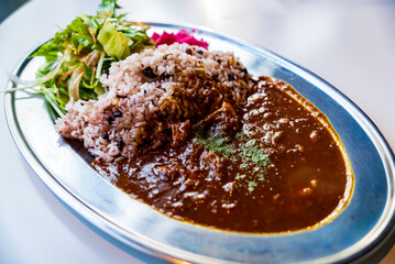 雑穀米のカレーライス
