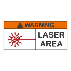 warning laser beam flat symbol