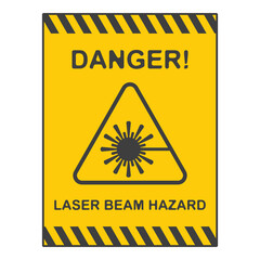 Obraz premium warning laser beam flat symbol