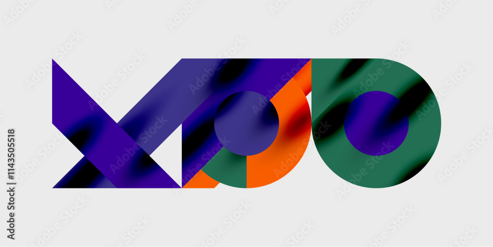 Poster modern abstract background featuring circles, lines, and triangles in a dynamic geometric compositio