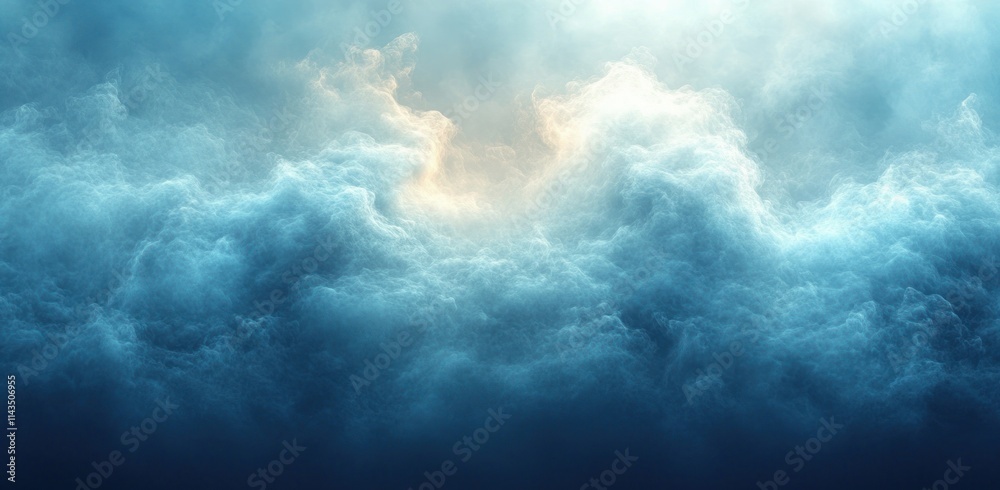 Aufkleber gradient background of teal green and blue abstract texture glowing soft blurry noise design