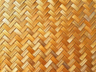 A neat and symmetrical traditional bamboo weaving pattern. The natural color of bamboo. This weaving is commonly used as a material for traditional house walls and crafts.