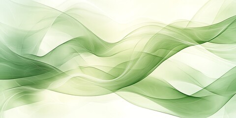 A soft, flowing abstract design in green tones, evoking a sense of calm and tranquility.