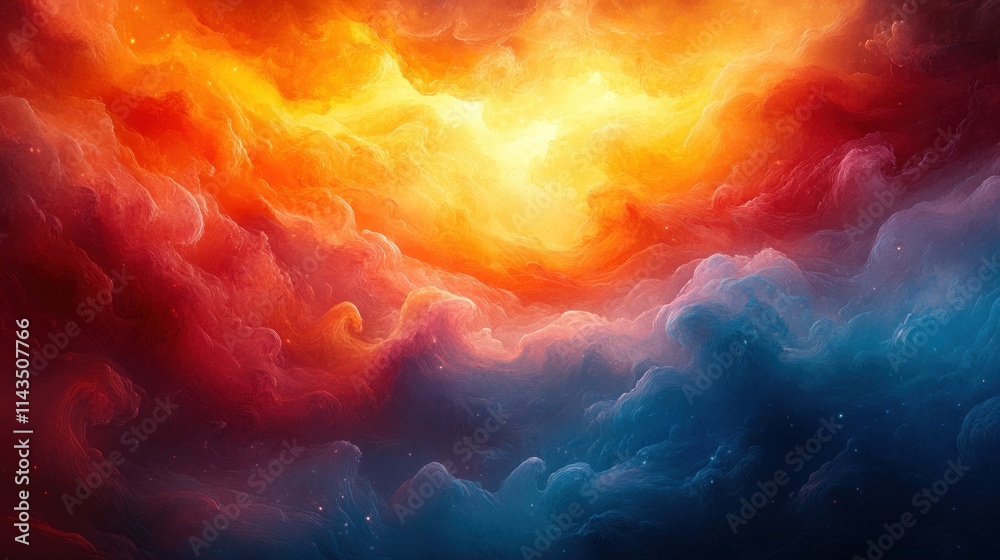 Poster colorful abstract explosion background with music rhythm and vibrant patterns