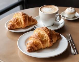 croissant and coffee