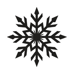 Christmas Snowflake Silhouette Vector Illustration for Festive Seasonal Designs