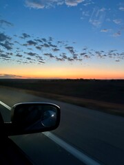 Drive at sunrise