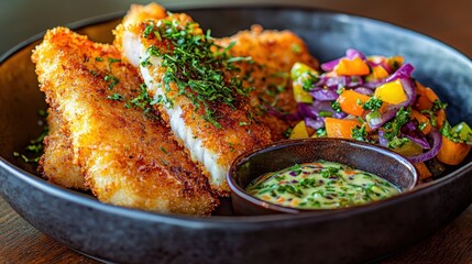 Crispy haddock meal for kids family dining experience