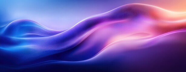 Fototapeta premium Futuristic Blue Purple Flowing Abstract Light Background