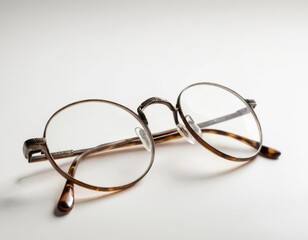 glasses on white background