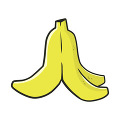 Banana peel vector illustration