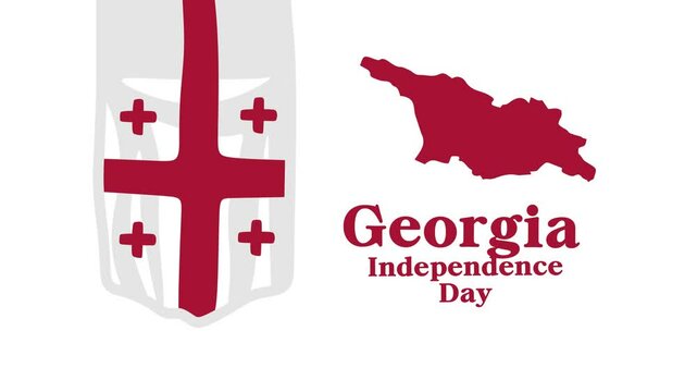 georgia independence day with georgia flag