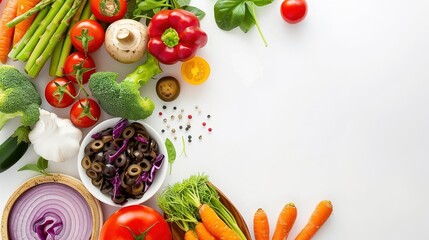 The Tempting Pizza for Vegetarian and Vegan on White Background: A Wholesome and Flavorful Option for All.