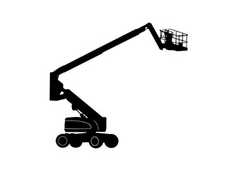 articulating boom lift high vector © kris