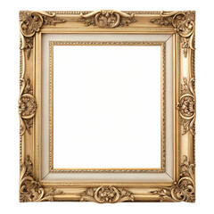 Ornate Gold Picture Frame with Empty Interior