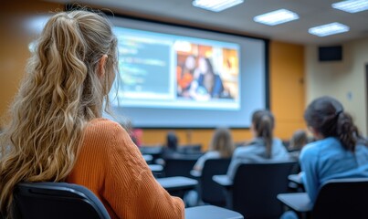 Virtual classroom engaging online learning concepts