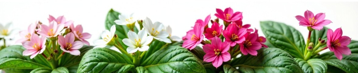 Bicolor basil plant with pink and white flowers, basil, white