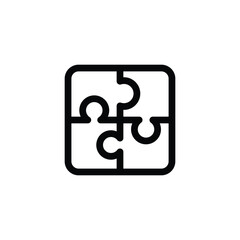 Puzzle Icon. UI UX user interface icon set outline design. Customization, Problem Solving, Integrations, add-ons, Extensions