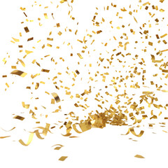 Colorful Confetti. Vector Festive Illustration of Falling Shiny Confetti Glitters. Holiday Decorative Tinsel