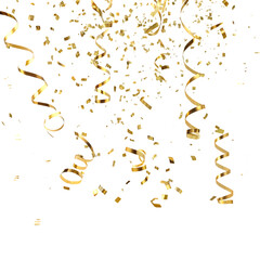 Colorful Confetti. Vector Festive Illustration of Falling Shiny Confetti Glitters. Holiday Decorative Tinsel