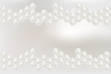 Hyaluronic acid and Niacinamide hair and skin solutions ad, white collagen serum drop with cosmetic advertising background ready to use, illustration vector.