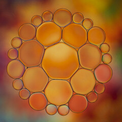 Abstract artistic bubble formation