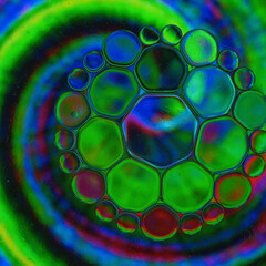 Bubble patterns with colorful reflective textures