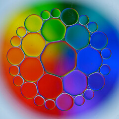 Colorful abstract bubble pattern