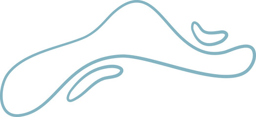 hand drawn blue abstract element