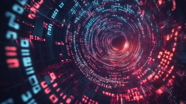 Programming code. Coding or Hacker background. Programming code icon made with binary code. Digital binary data and streaming digital code. Matrix background with digits 1.0. Vector Illustration.