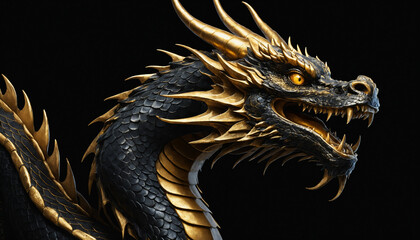 Obraz premium Illustration of an ancient Asian dragon