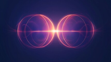 Abstract glowing circle lines on dark blue background. Geometric stripe line art design. Modern shiny blue lines. Futuristic technology concept. Suit for poster, cover, banner, brochure, website