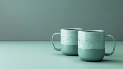 Clean and modern mug mockup, blank surface with soft shadows, ideal for minimal branding