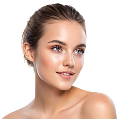 Obraz premium Beautiful Woman with Perfect Skin, Ready for Spa Treatments