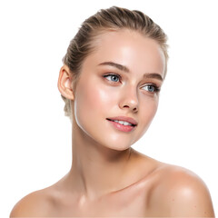 Fototapeta premium Beautiful Woman with Perfect Skin, Ready for Spa Treatments