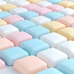 Fototapeta premium Colorful Soft Squares in Pastel Shades Arranged in a Modern Pattern