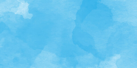 Obraz premium Abstract blue watercolor background, Light blue background with watercolor,Blue Irregular Stains and Splatter Print. Blue Smoke,Abstract blue sky with clouds, Bright painted sky blue watercolor backgr