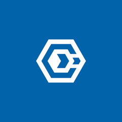 Hexagon Letter C Logo design vector template