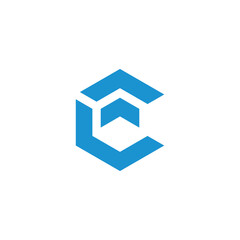 Hexagon Letter C Logo design vector template