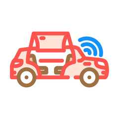 autonomous vehicles industry 5 color icon vector. autonomous vehicles industry 5 sign. isolated symbol illustration