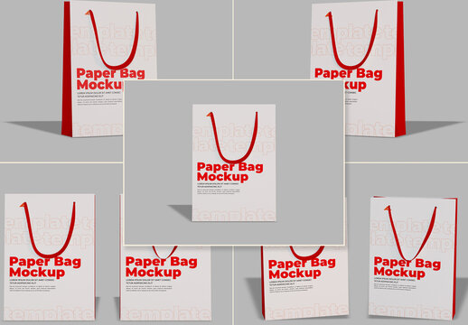 Shopping Paper Bag Mockup