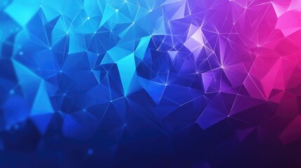 Obraz premium Innovative Blue Polygon Matrix. Abstract Background Showcasing Connected Lines and Dots for High-Tech Network Concepts