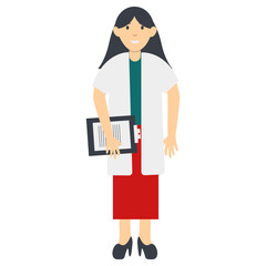 Pharmacist People Character in Cartoon Design. Isolated Vector Illustration