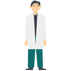 Pharmacist People Character in Cartoon Design. Isolated Vector Illustration