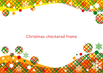 チェッククリスマスフレーム