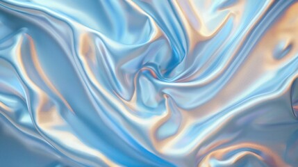 Fototapeta premium Captivating Fluid Motion Iridescent Swirls Ethereal Waves and Vibrant Kaleidoscopic Patterns This abstract image showcases a mesmerizing display of colorful shimmering