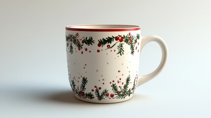 Christmas coffee cup white white background celebration.